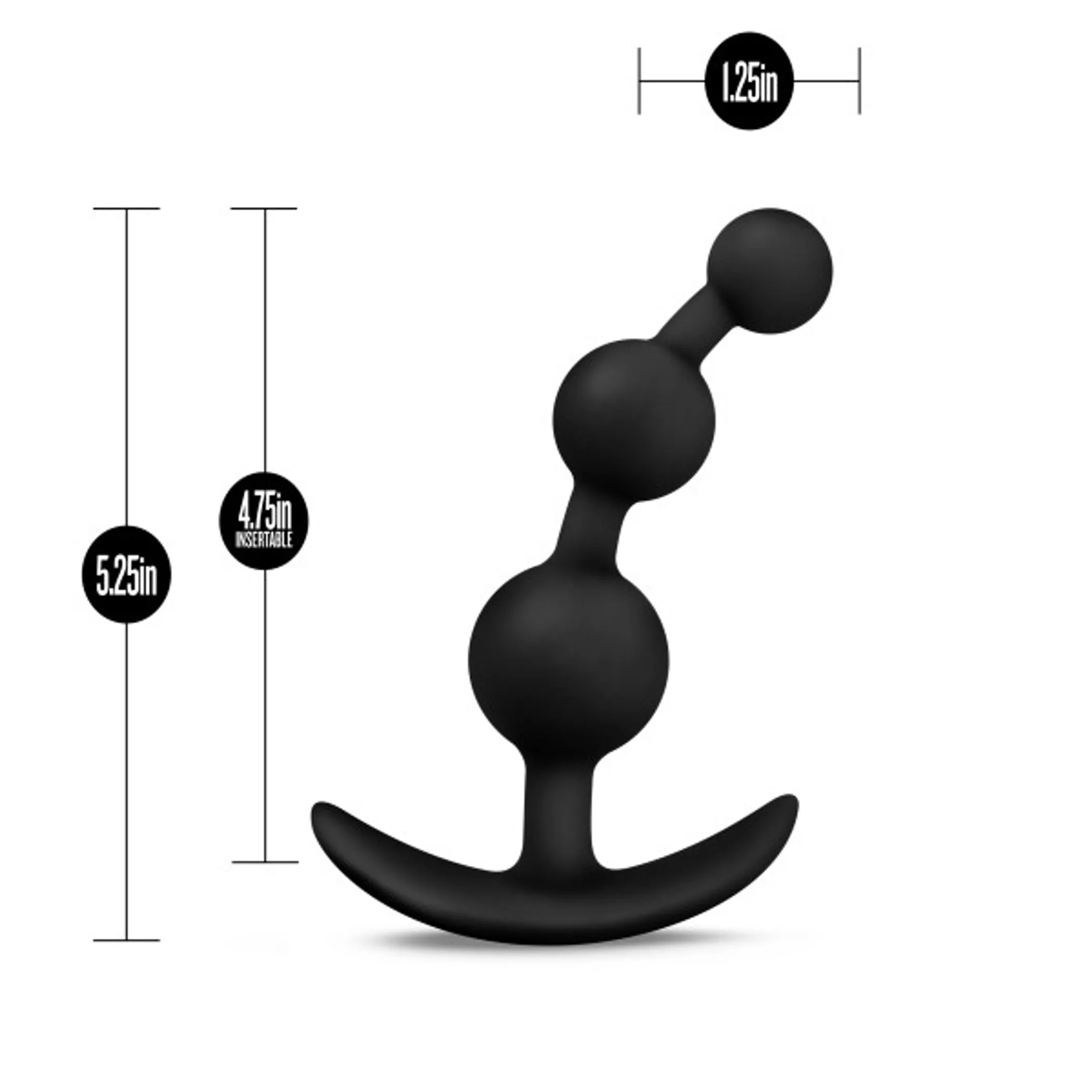 ANAL ADVENTURES PLATINUM SMALL ANAL BEADS BLACK