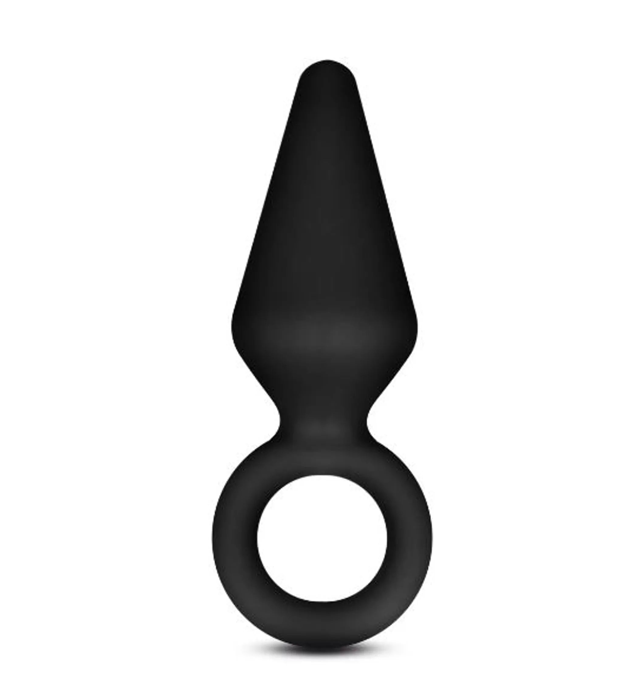 ANAL ADVENTURES PLATINUM SILICONE LOOP PLUG - SMALL BLACK