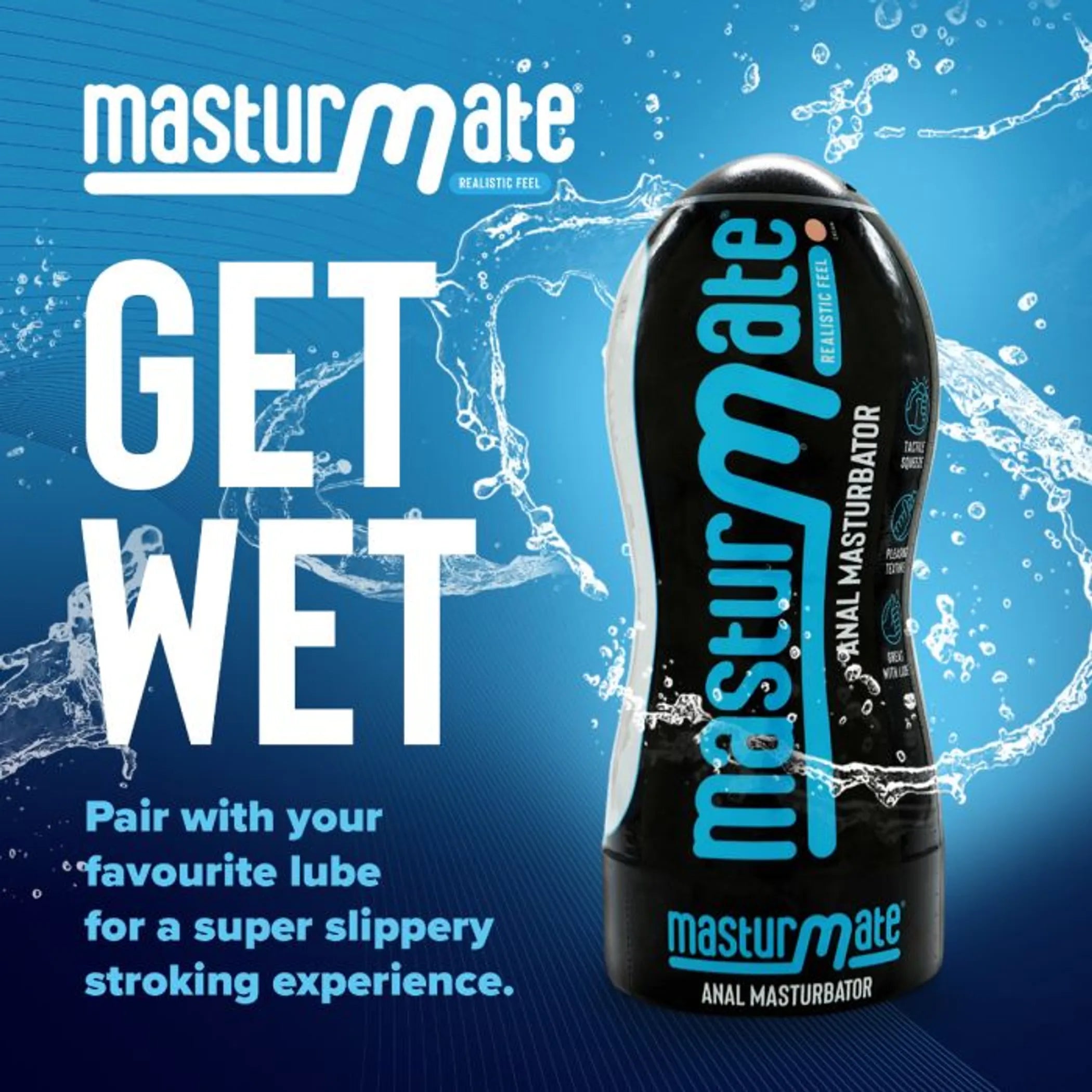 MASTURMATE REALISTIC FEEL MALE STROKER - BUTT - MOCHA
