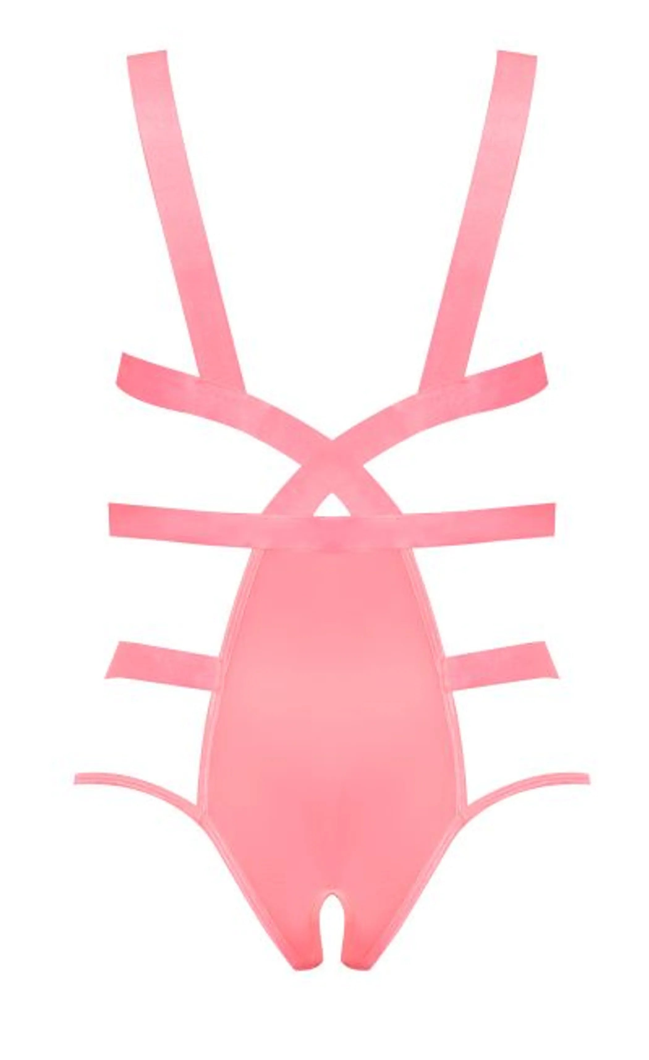 FOREVER MESH CUPLESS STRAP TEDDY CORAL 2XL