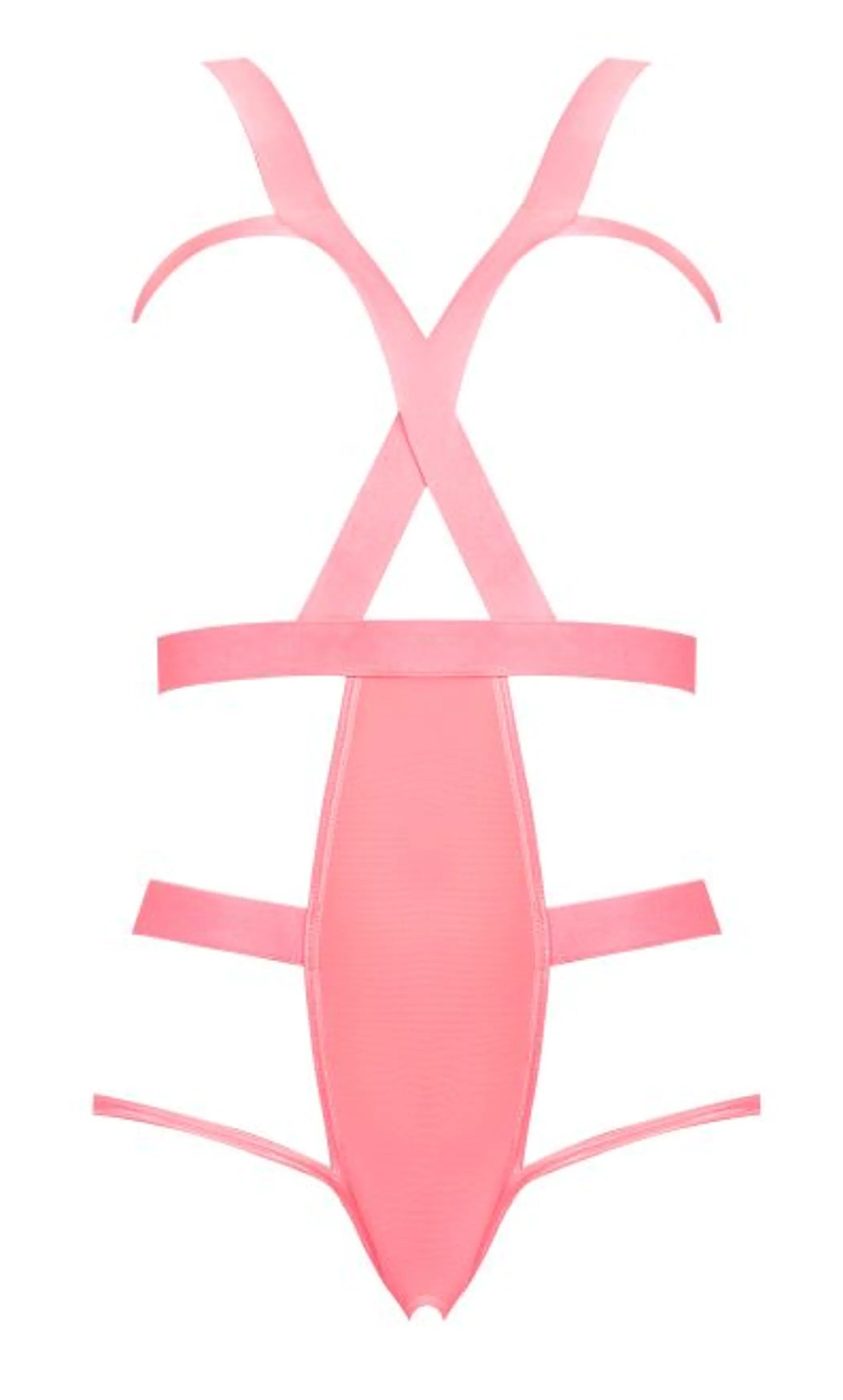FOREVER MESH CUPLESS STRAP TEDDY CORAL 2XL