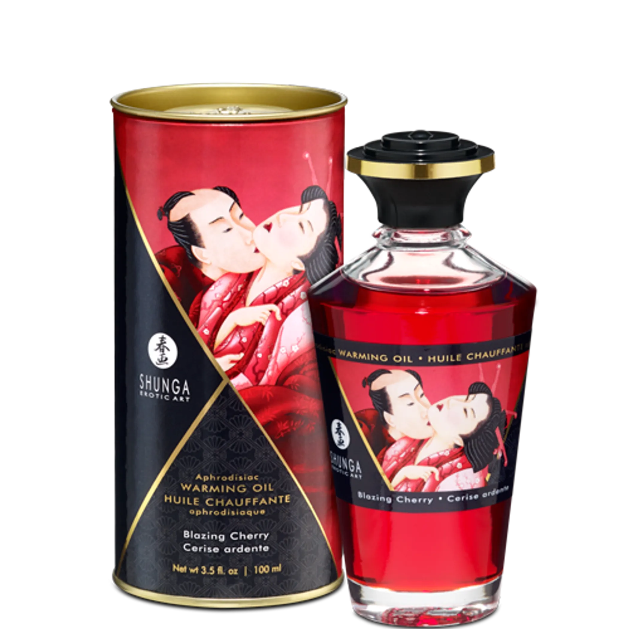 WARMING MASSAGE OIL BLAZING CHERRY 3.5 OZ