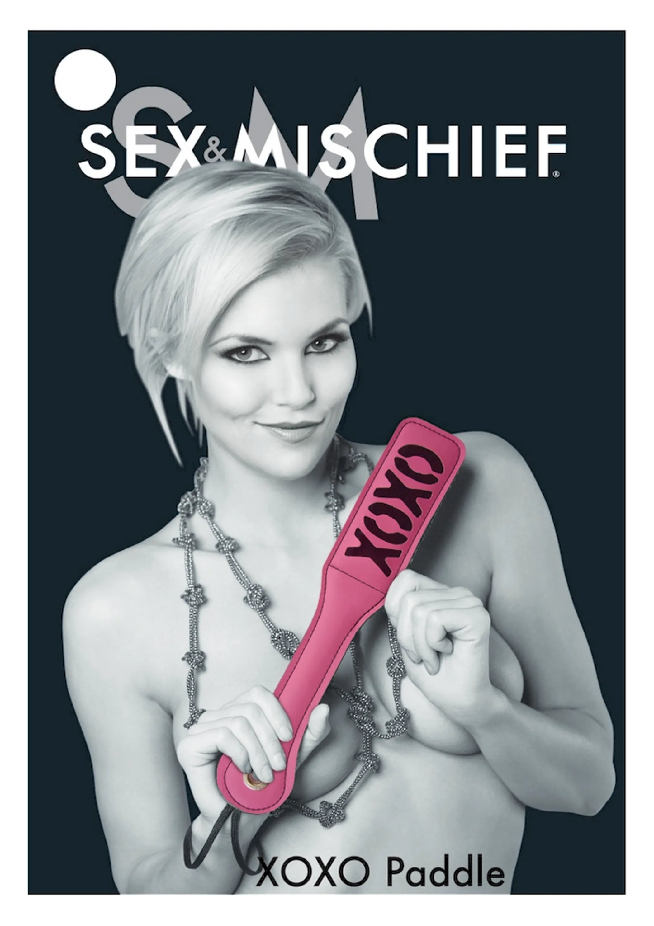 SEX & MISCHIEF BLUSH XOXO PINK/BLACK PADDLE