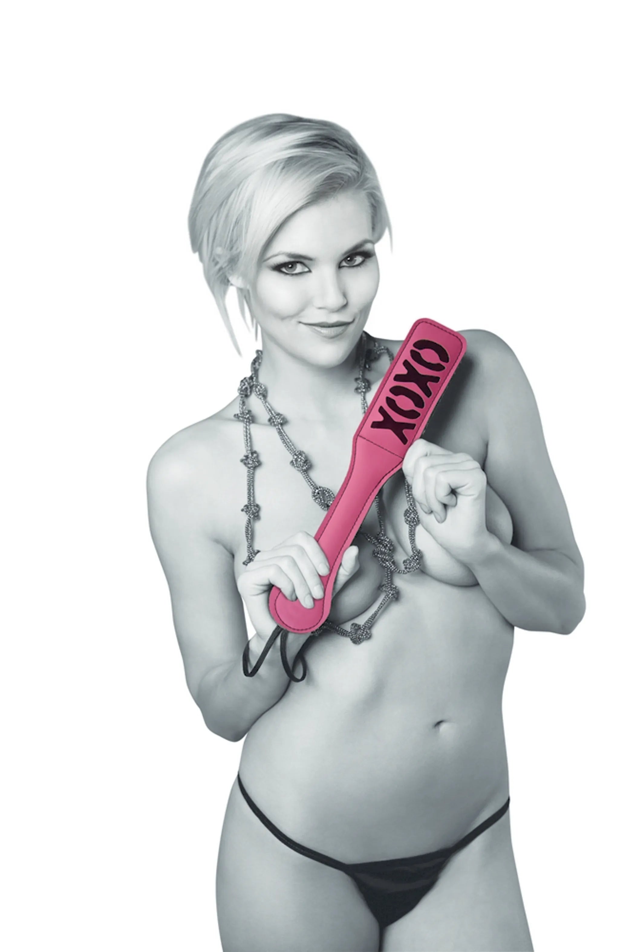 SEX & MISCHIEF BLUSH XOXO PINK/BLACK PADDLE