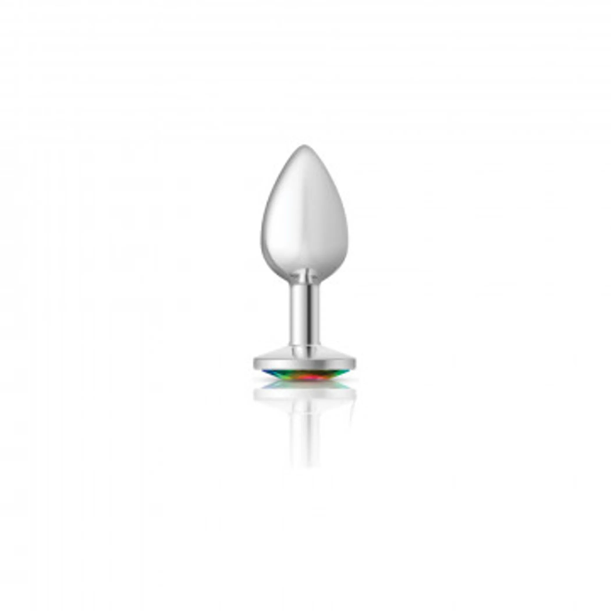 CHEEKY CHARMS ROUND RAINBOW SMALL SILVER PLUG
